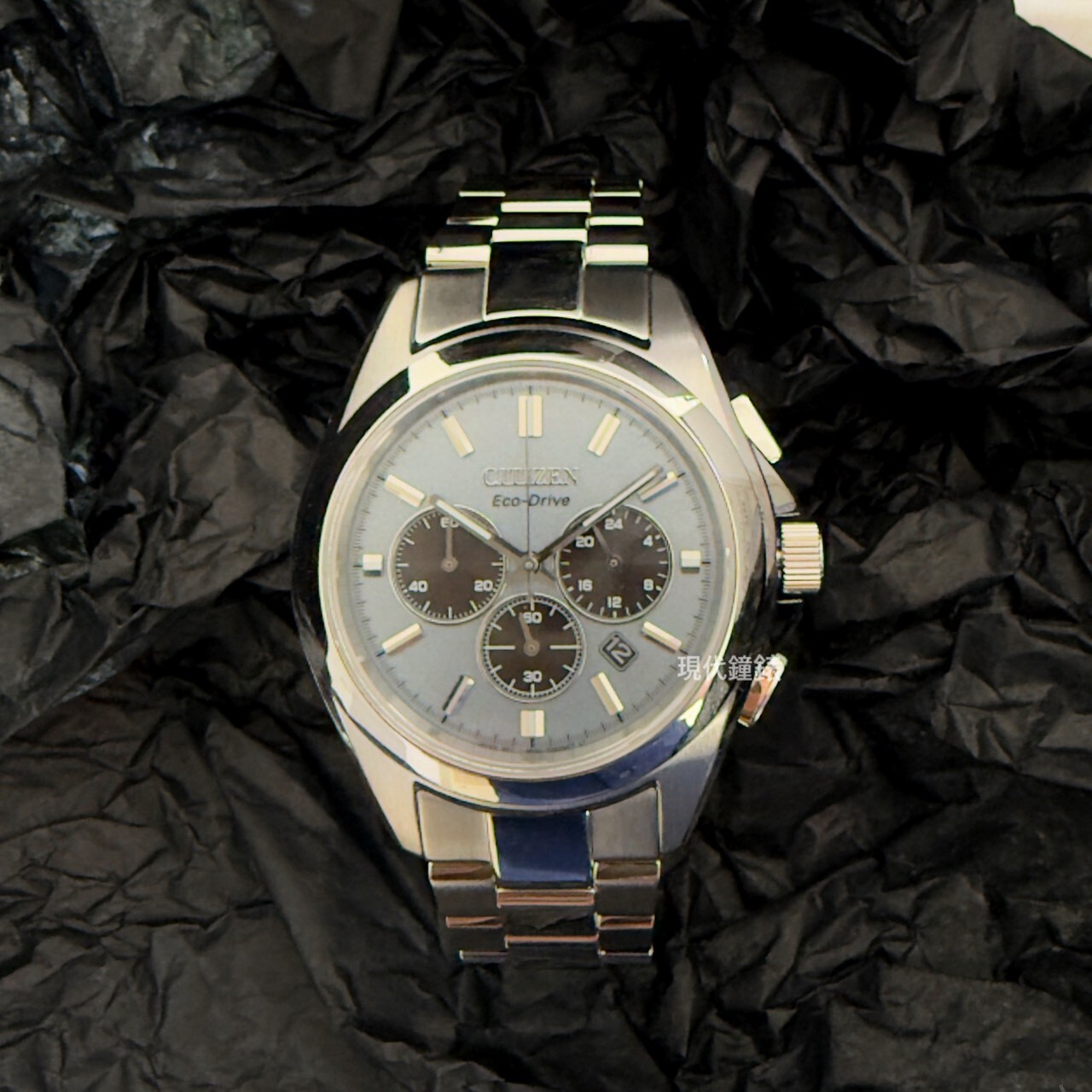 【CITIZEN 星辰】光動能三眼計時手錶 天空藍x銀40.5mm CA4680-55L 40.5mm 現代鐘錶