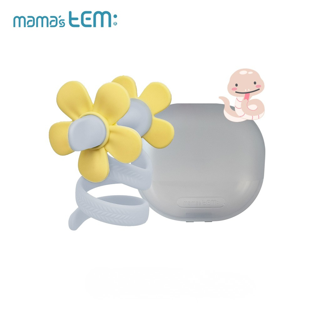 固齒器【小龍捲花迷霧藍-贈輕量泡泡盒】-韓國MAMA's TEM固齒器