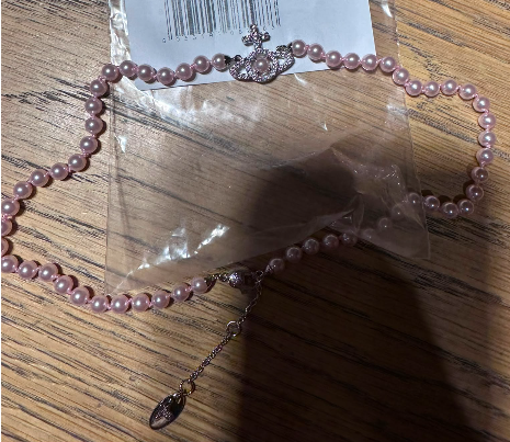 LYS02304  Vivienne Westwood 粉色珍珠項鏈