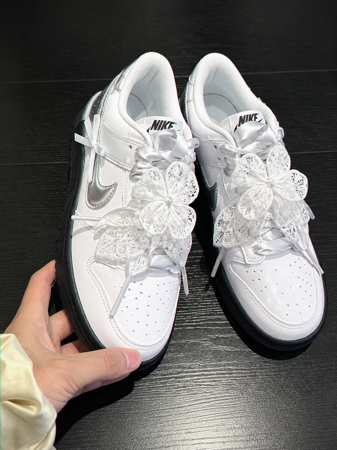 【訂製鞋款】Nike Field General 時間序章 愛的嫁衣 漸變銀 蕾絲 舒適 低幫 板鞋 女款 FZ5593-105(Team2700-愛的嫁衣）