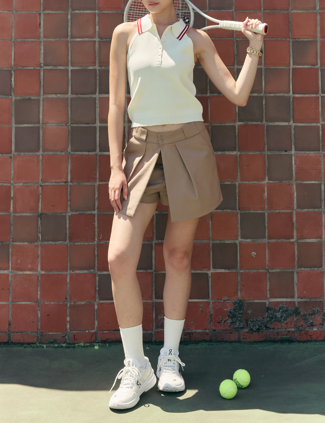 Front-Slit Embroidered Logo Skort (3 Sizes)