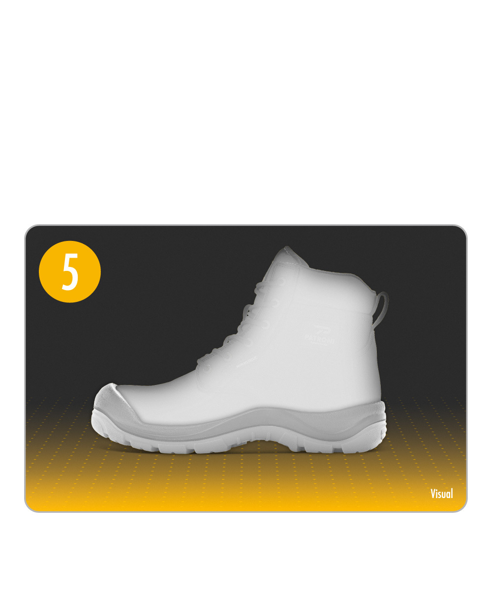 Diagram of the electrical insulation protection function of the PATRONI ARKAX safety boot