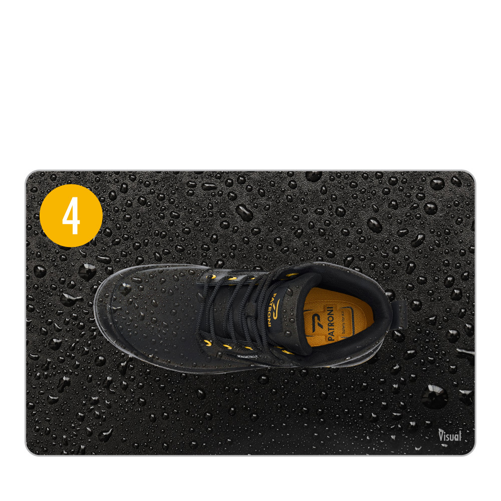 PATRONI SF2541 ARKAX safety boot in a water-repellent scenario