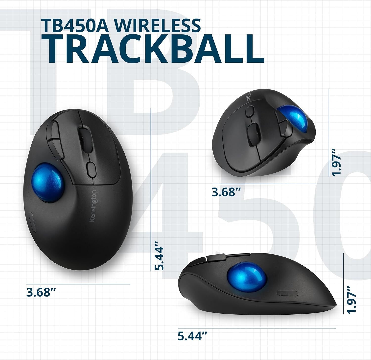 Kensington SlimBlade™ Pro 專業無線軌跡球滑鼠｜人體工學 Trackball Mouse