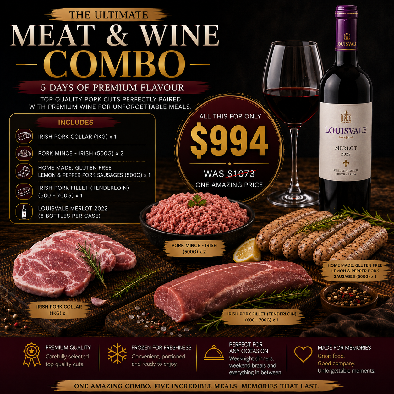 Wine and Meat Combo