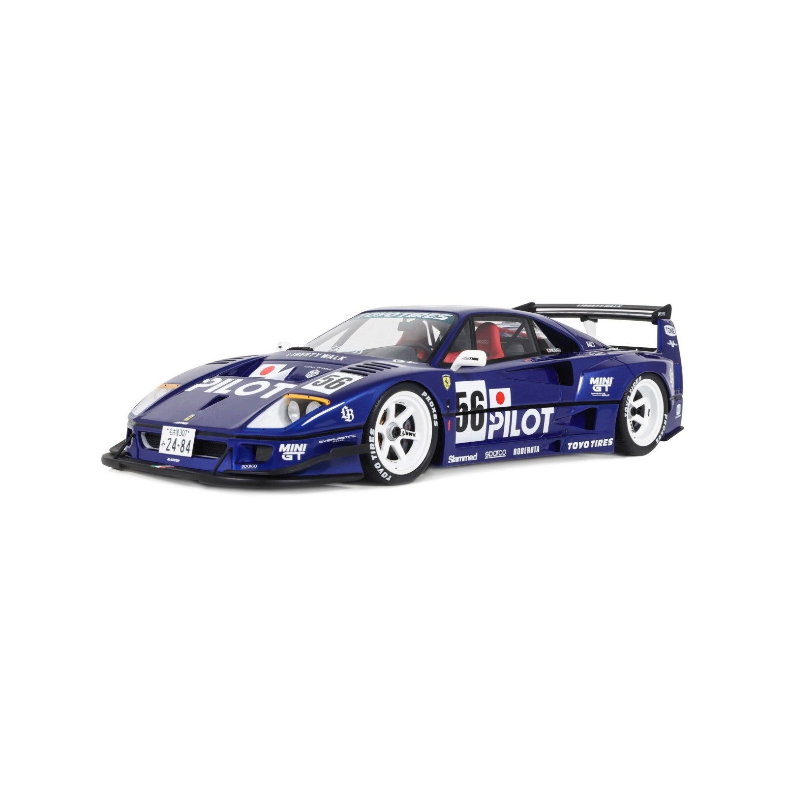 預訂 (訂金$300) (預訂價$765) :1/18 OTTOMOBILE LB-Works F40 Metallic Blue 2024 (OT1408)