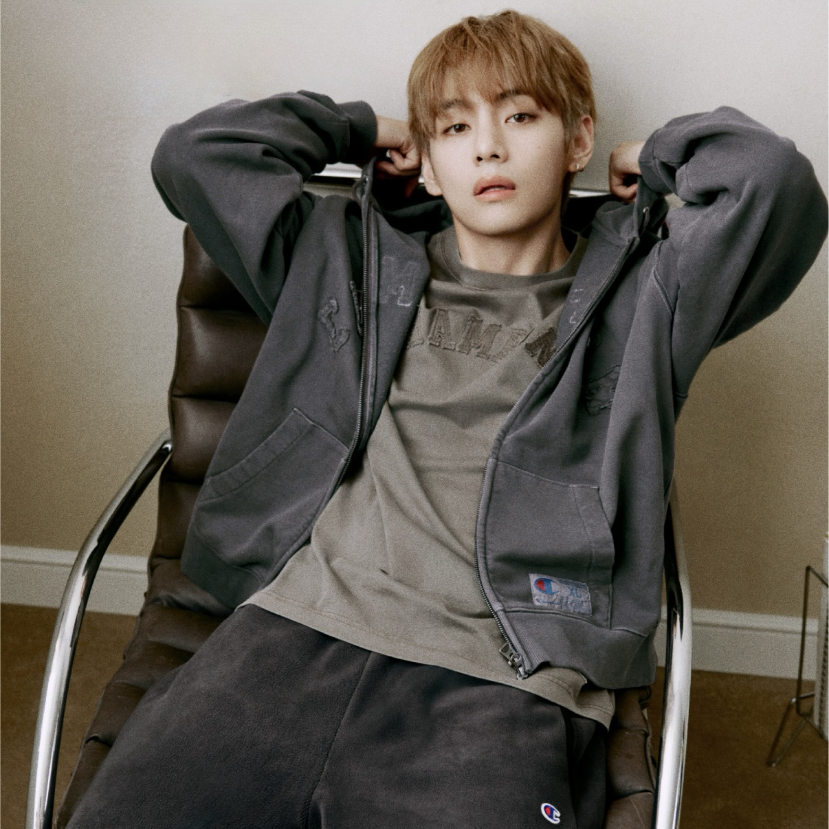 (預購）韓國Champion BTS V同款💙新品 水洗連帽外套 寬鬆 男女
