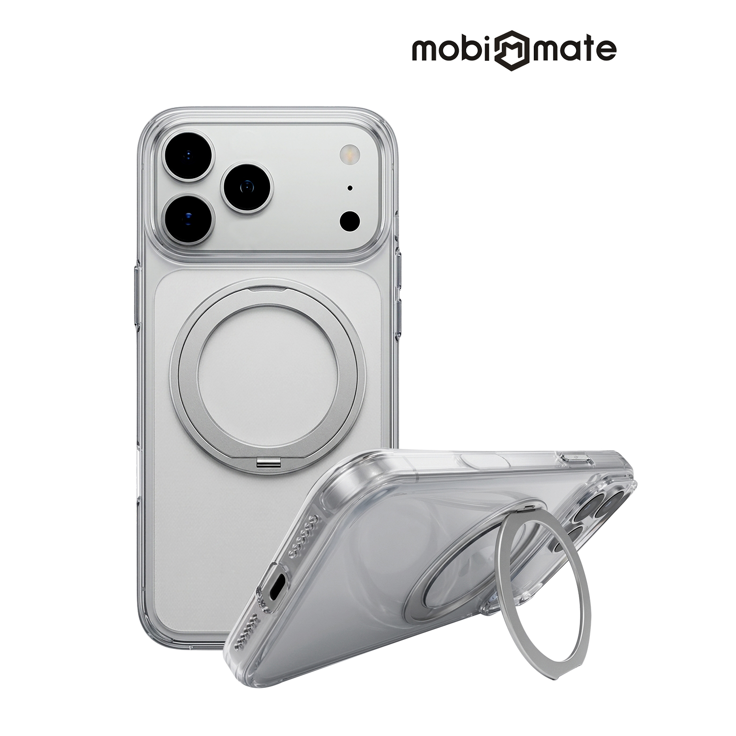 MobiMate PURE CRYSTAL  iPhone 18 / 17 Pro / Pro Max系列磁吸支架防摔保護殼-透明