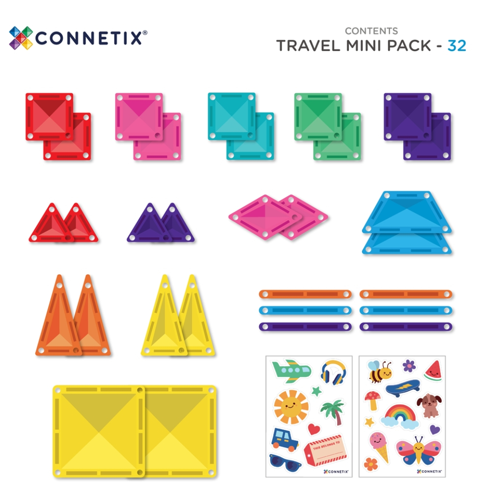 【樂森藥局】澳洲 Connetix 彩虹旅行迷你組 32pc