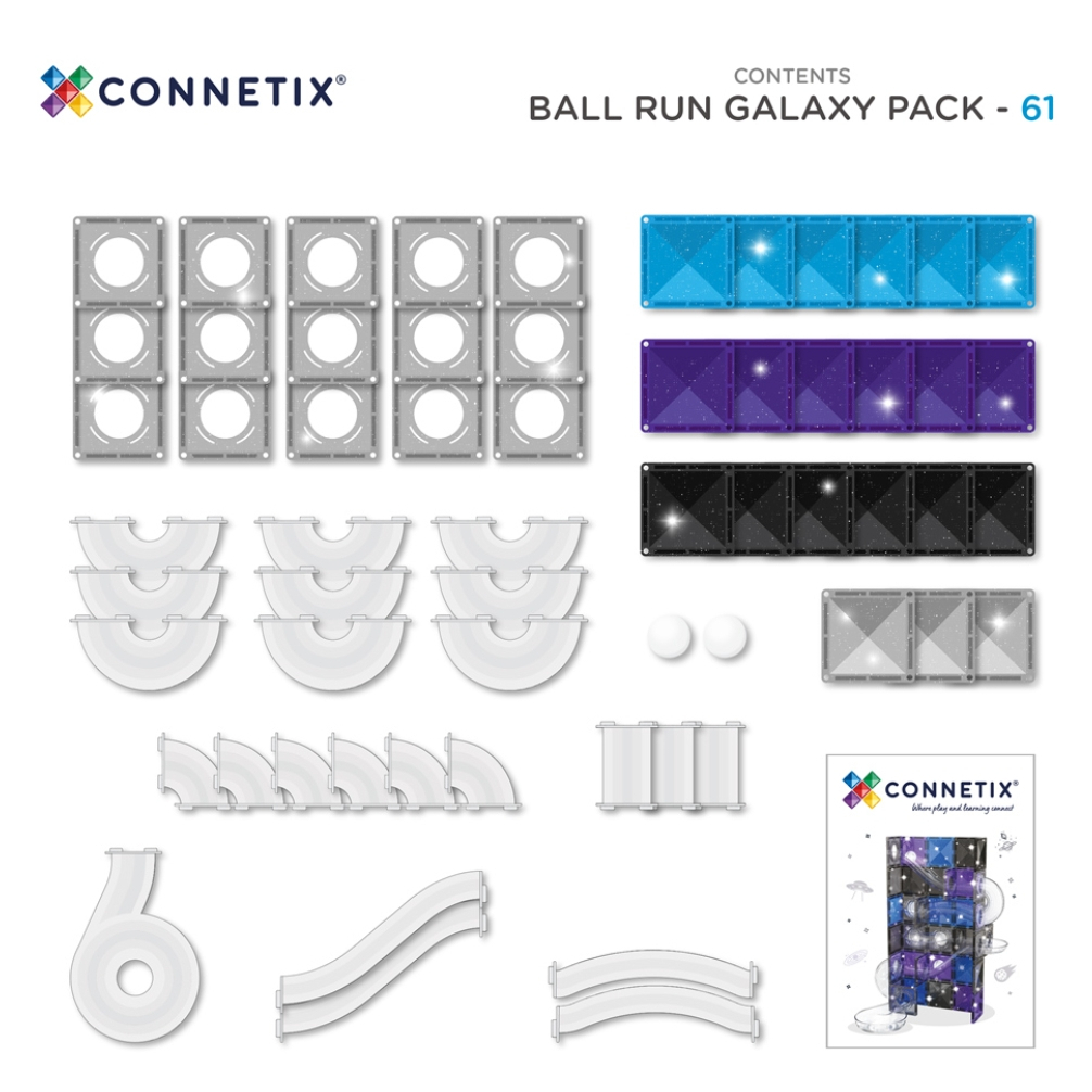【樂森藥局】澳洲 Connetix 銀河發光滾球軌道組 61pc