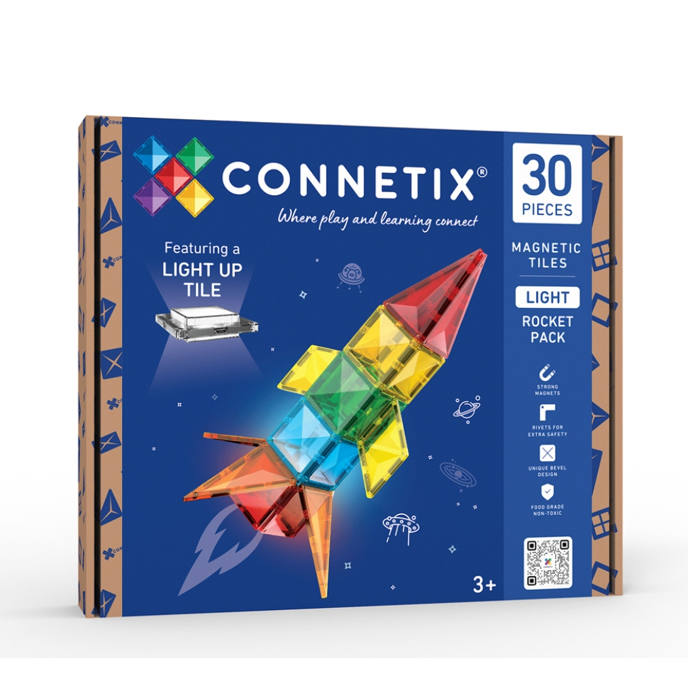 【樂森藥局】 Connetix 星際發光火箭組 30pc