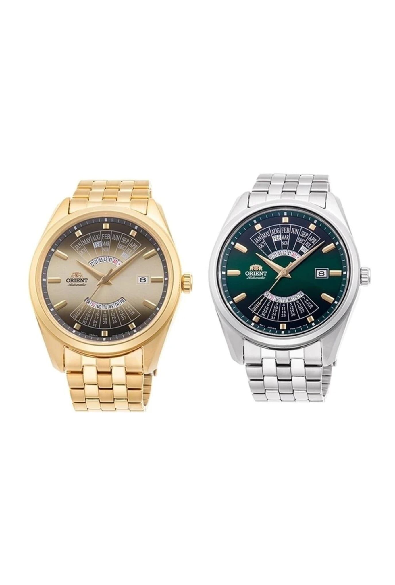 ORIENT 東方錶 MULTI-YEAR CALENDAR系列 Gold Gradation RN-BA0001G RA-BA0001G , Green Dial RN-BA0002E RA-BA0002E - 萬年曆機械手錶 43.5mm