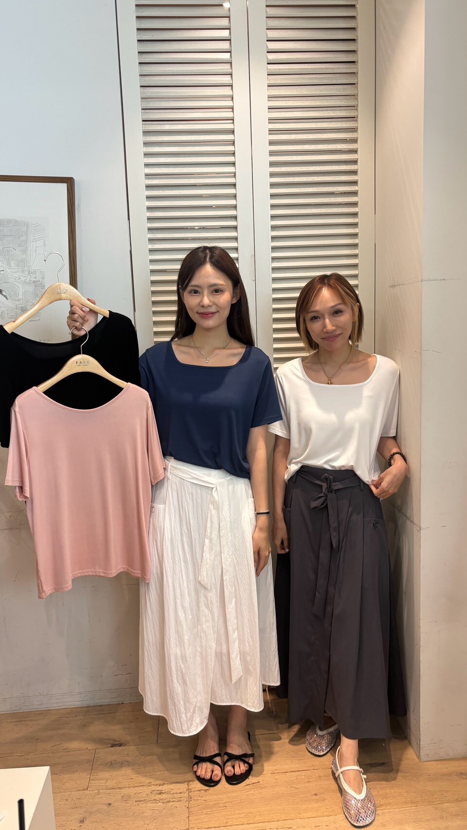 FA7012 兩穿領口柔軟Tee