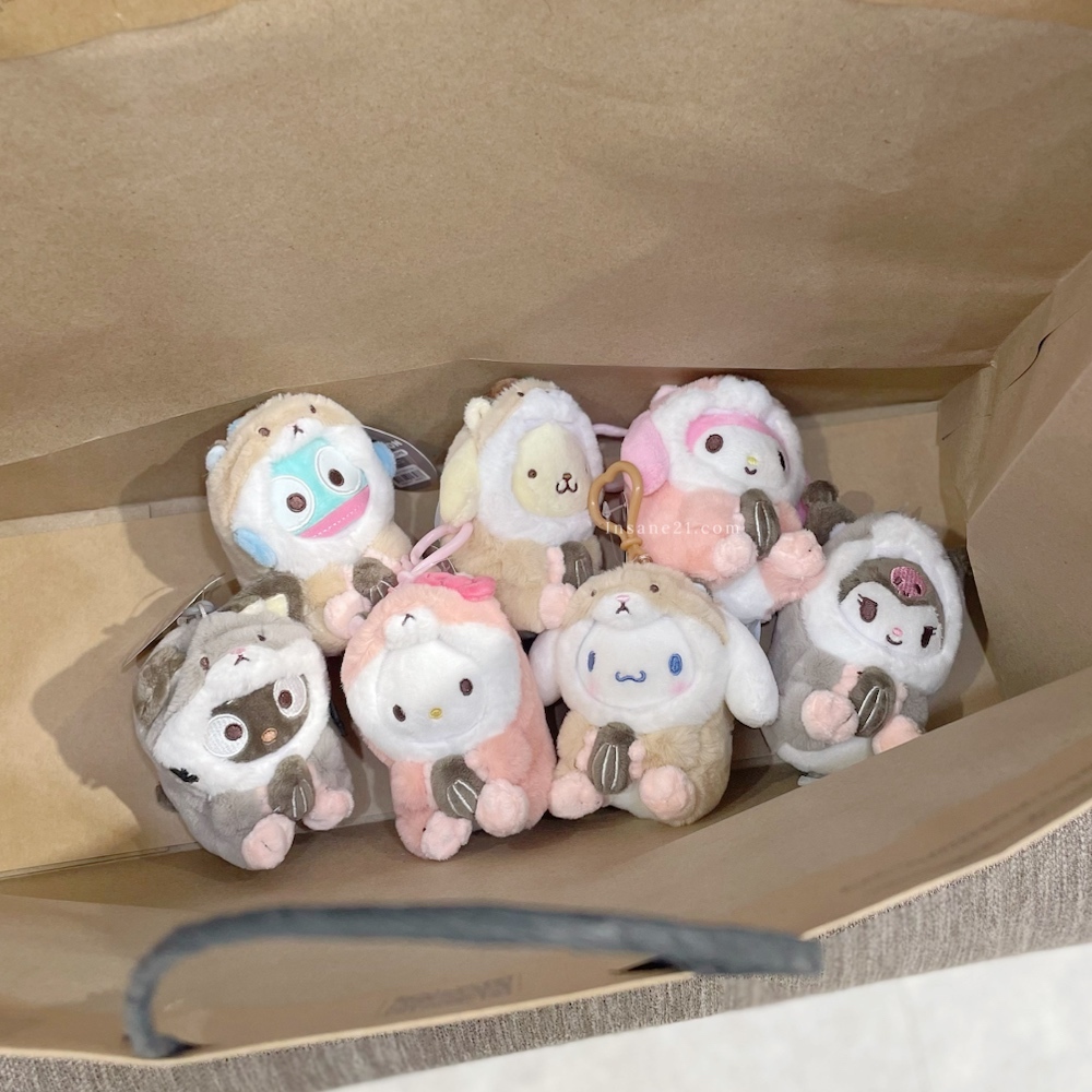 SANRIO 三麗鷗 小倉鼠 倉鼠裝 絨毛 吊飾 鑰匙圈