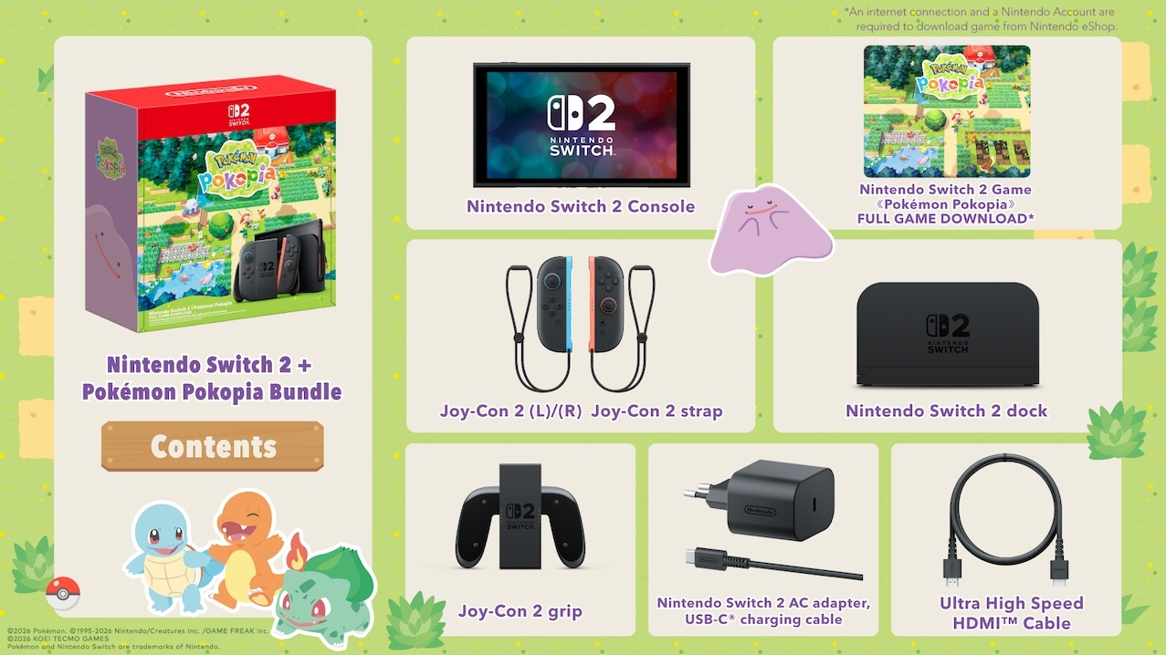 Nintendo Switch 2 Console Pokemon Pokopia bundle