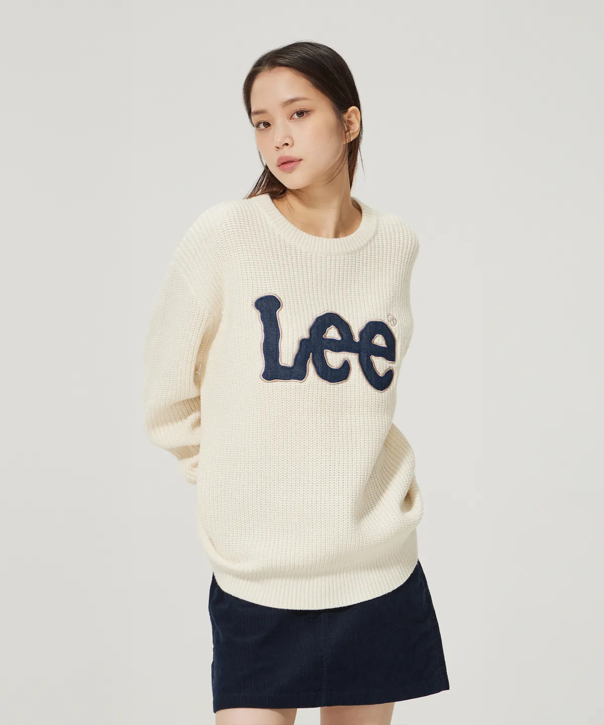 【預購】Lee ZKR0818306 男女同款大標識針織長袖上衣