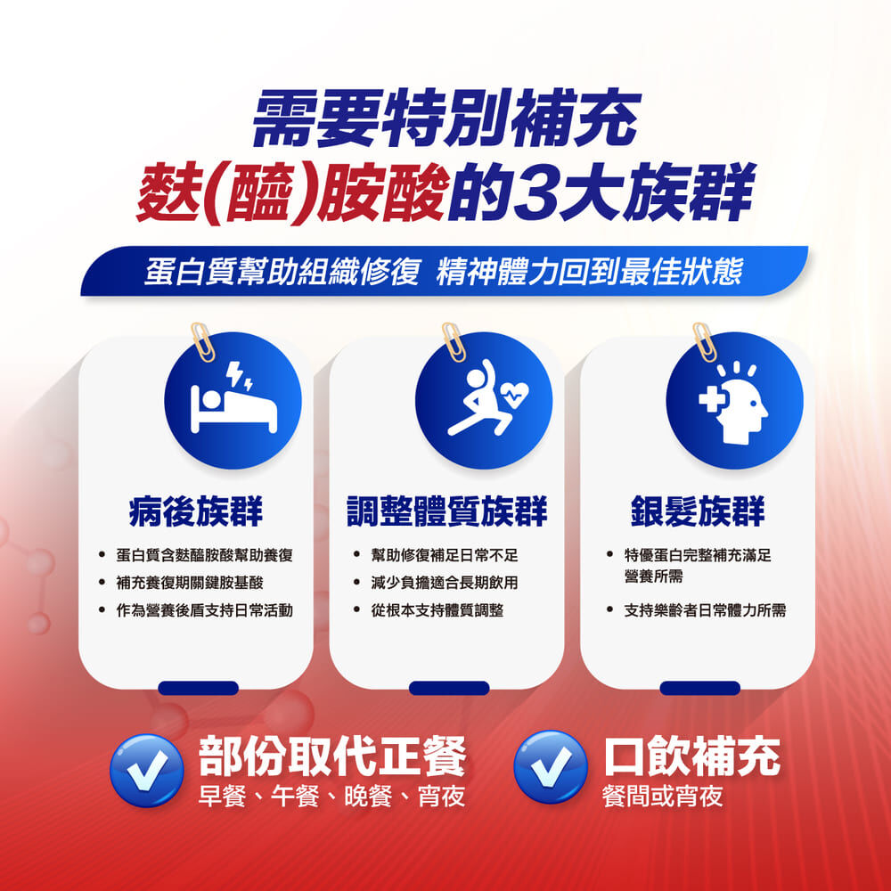 特別需要補充麩胺酸的3大族群