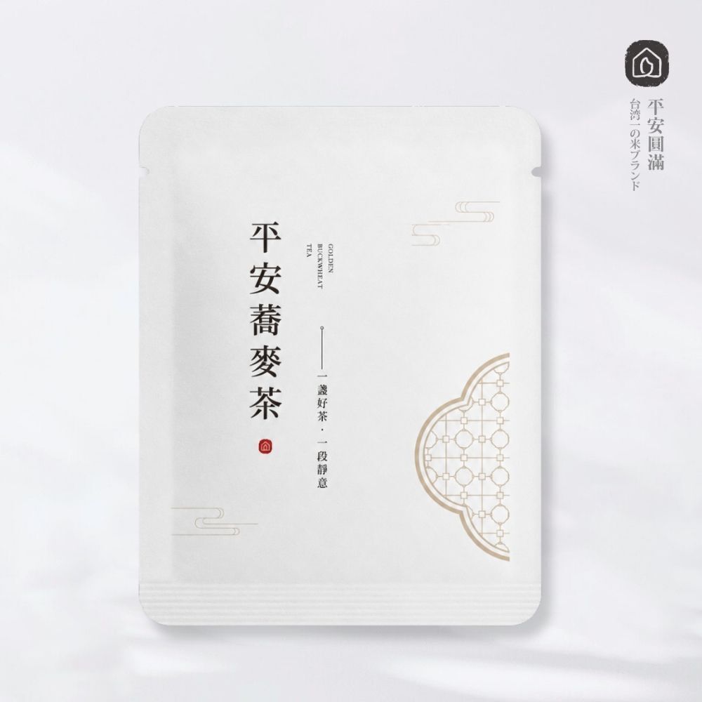 西川米店平安蕎麥茶包,素雅米白色獨立包裝