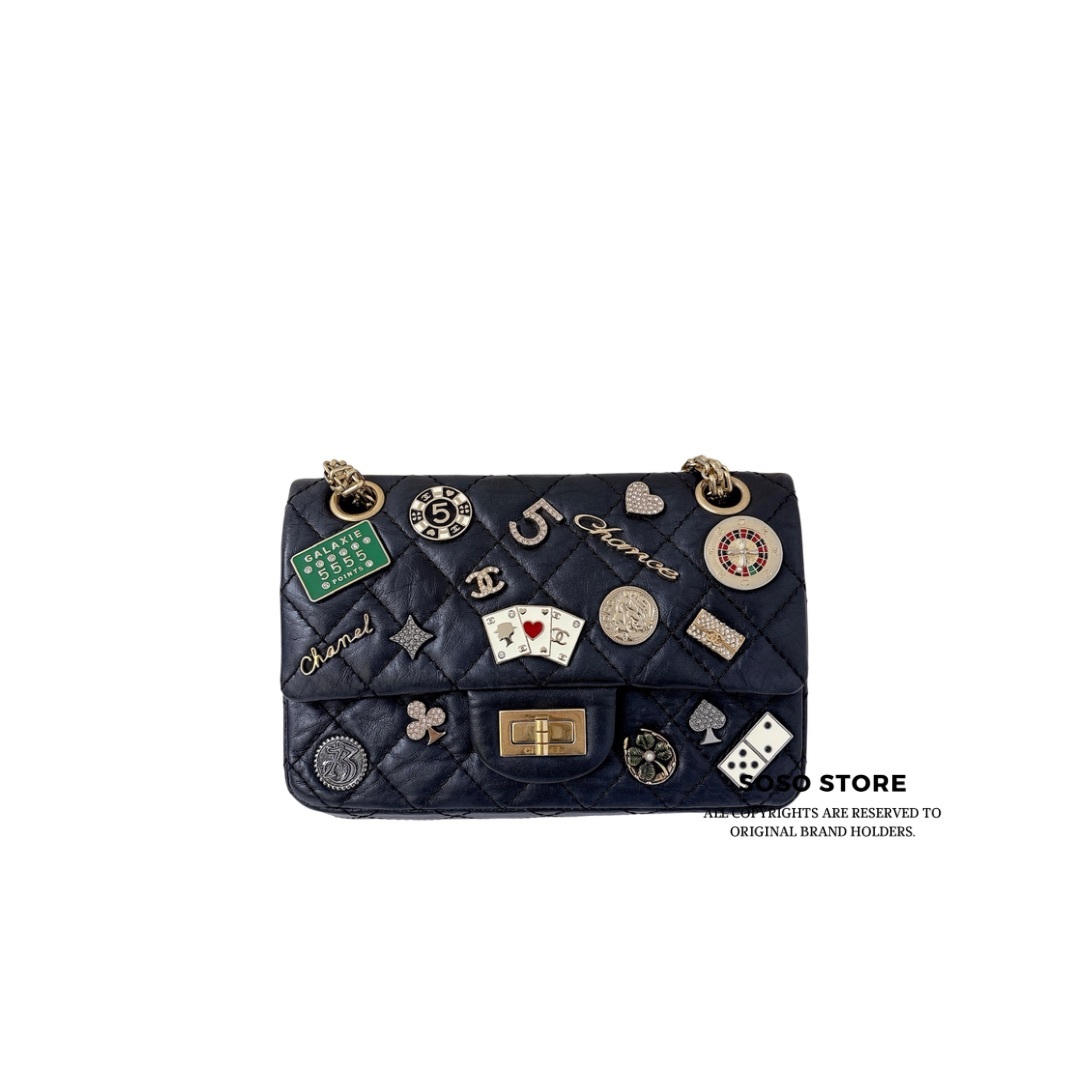 Chanel Lucky Charms Reissue 2.55 Flap Bag - Black / GHW