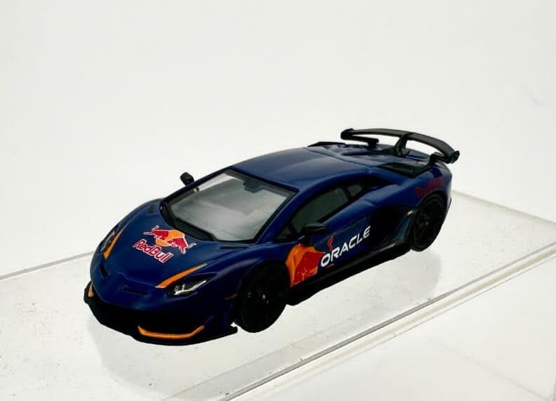 預訂:1/64 E Model Lamborghini Aventador LP770-4 SVJ 63 Red Bull (EMLARB )