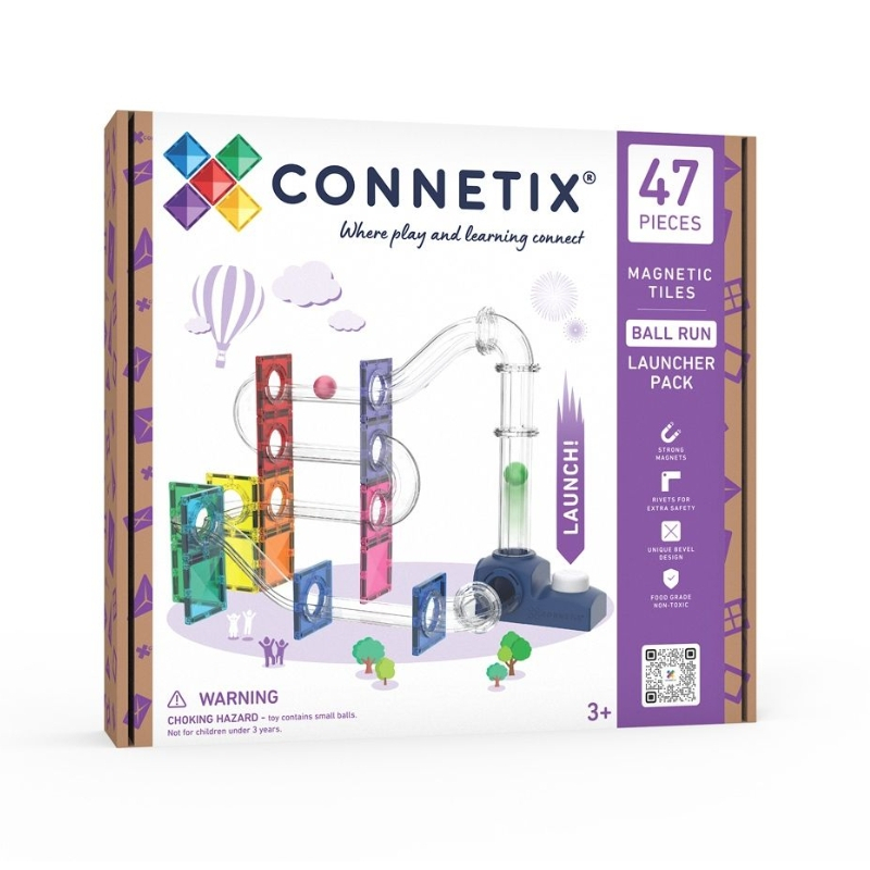 【樂森藥局】澳洲 Connetix 彩虹滾球軌道發射組 (47pc)