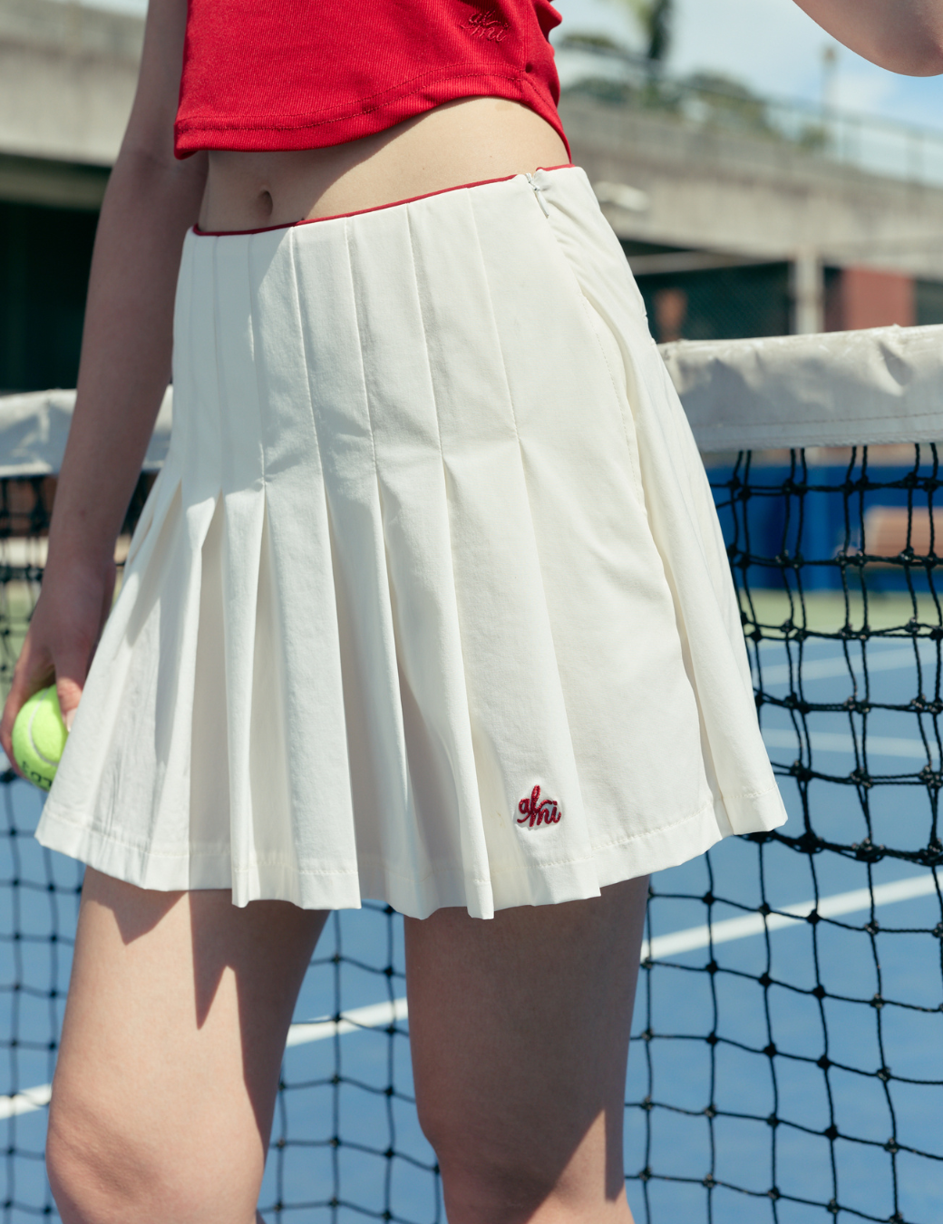 Embroidered Logo Pleated Tennis Mini Skirt (3 Sizes)