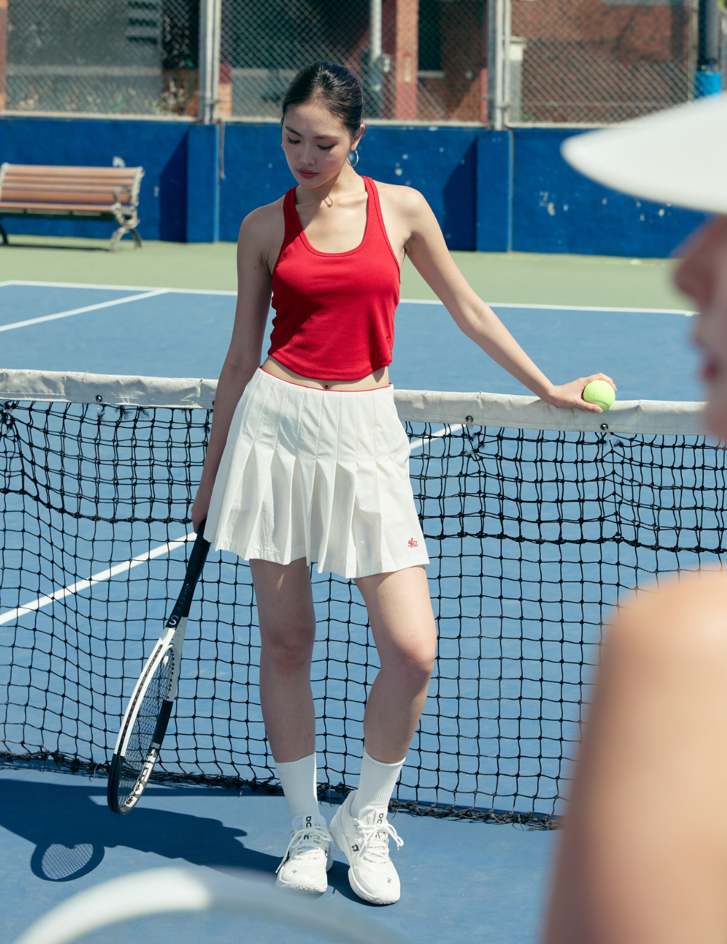 Embroidered Logo Pleated Tennis Mini Skirt (3 Sizes)