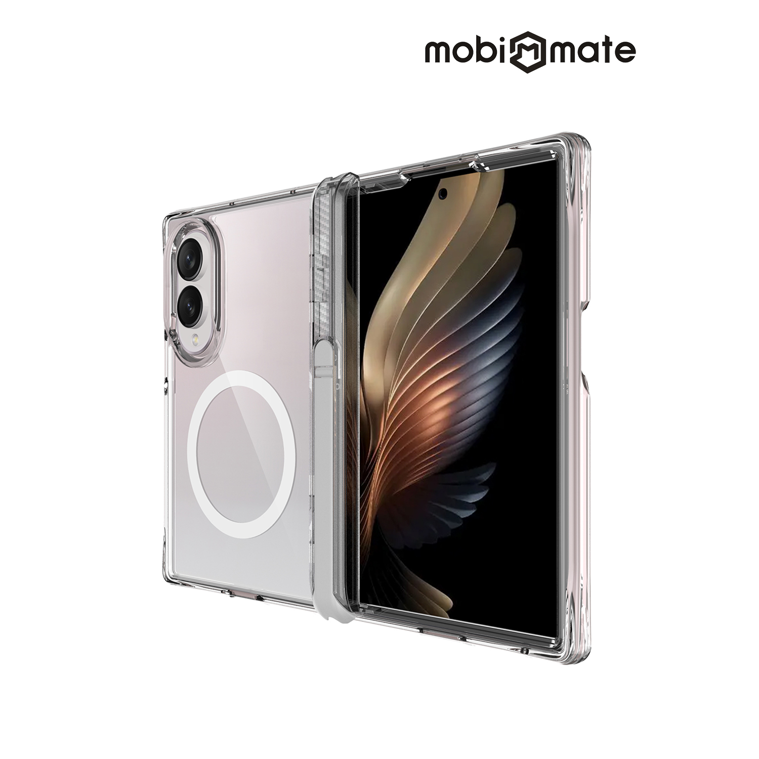 Mobi Mate 三星Z Fold 8磁吸支架保護殼-透明