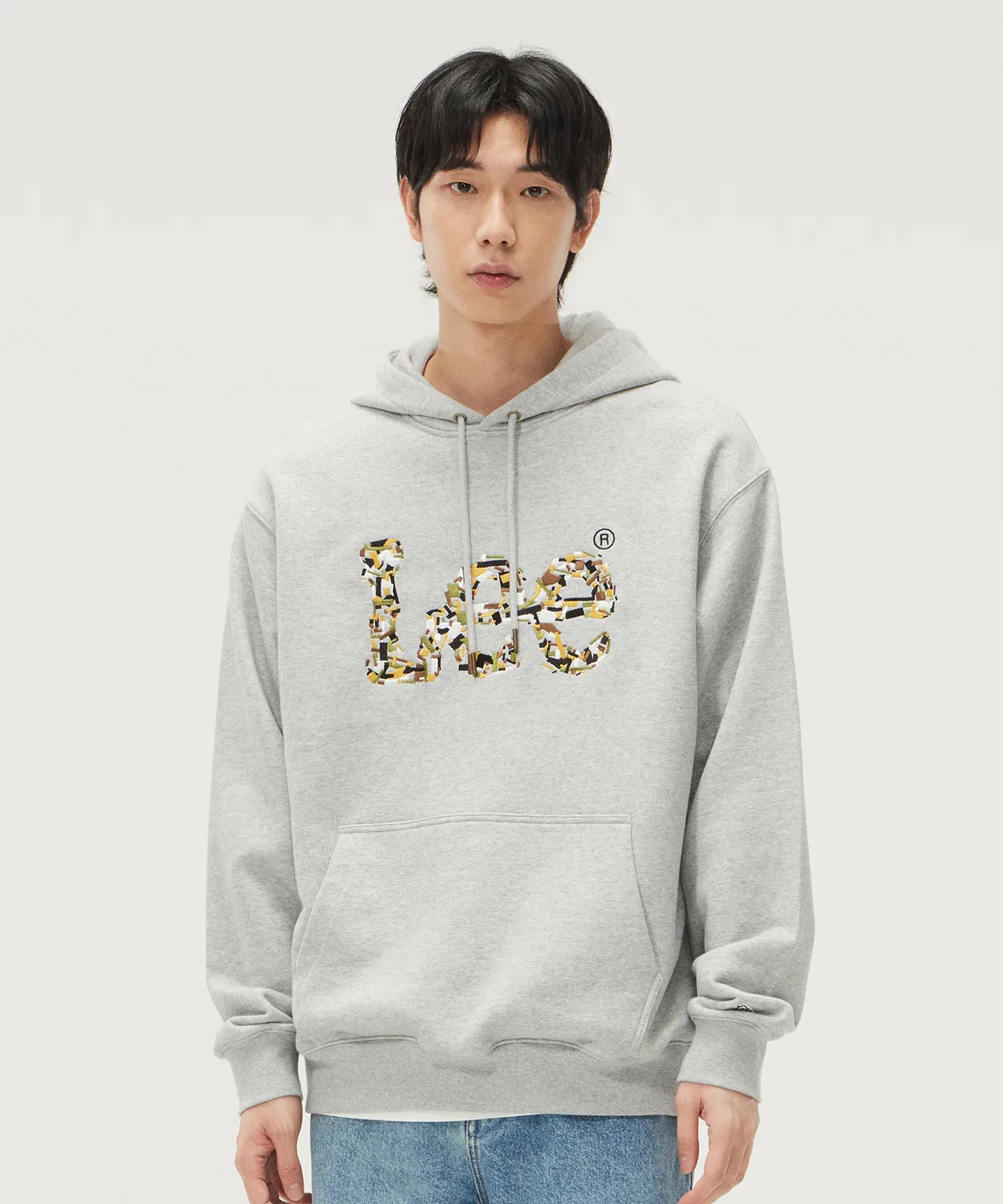 【預購】Lee ZKR0818316 男女同款連帽衛衣 (灰色)