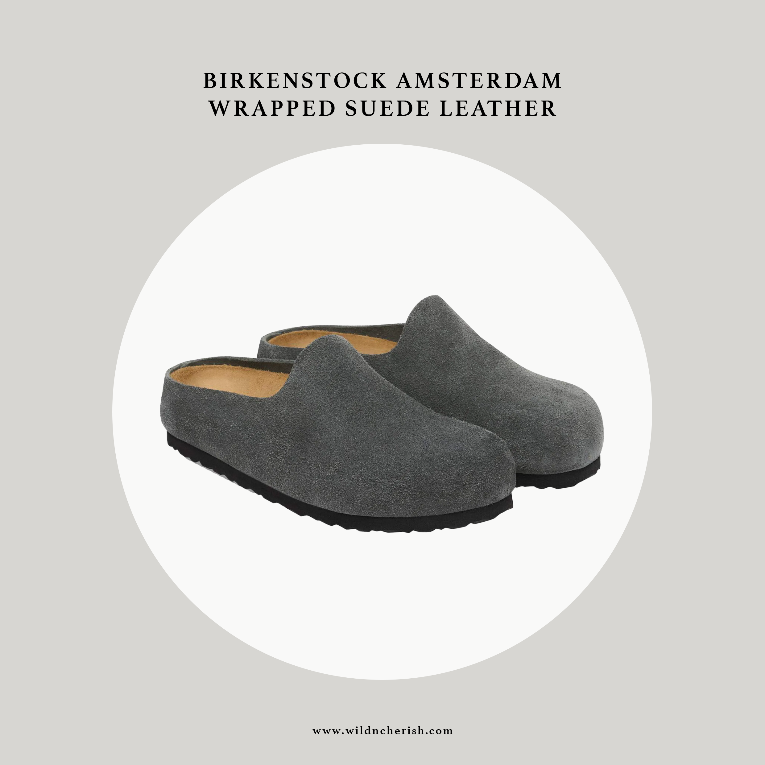 預訂 | Birkenstock Amsterdam Wrapped Suede Leather (Regular Fit)