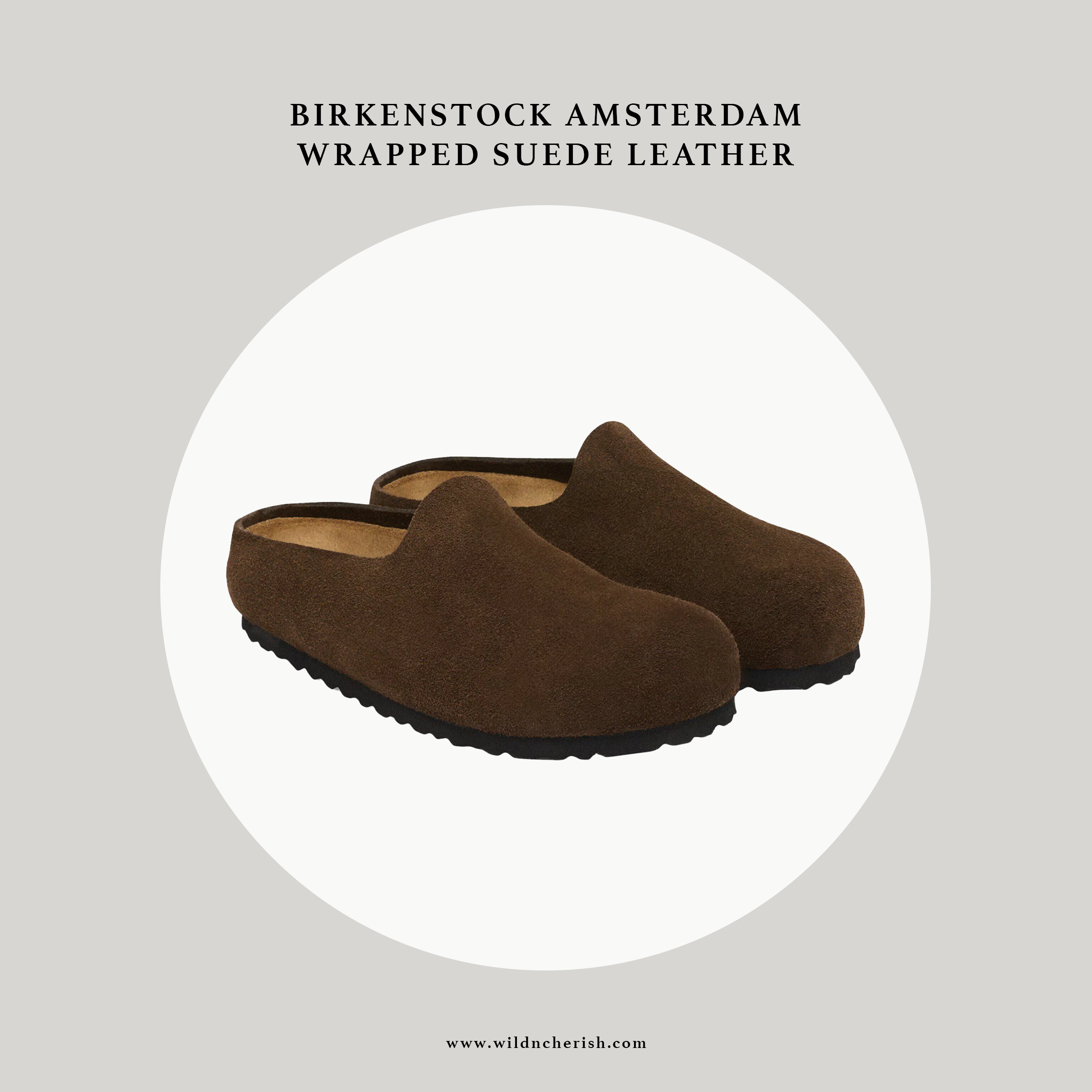 預訂 | Birkenstock Amsterdam Wrapped Suede Leather (Regular Fit)