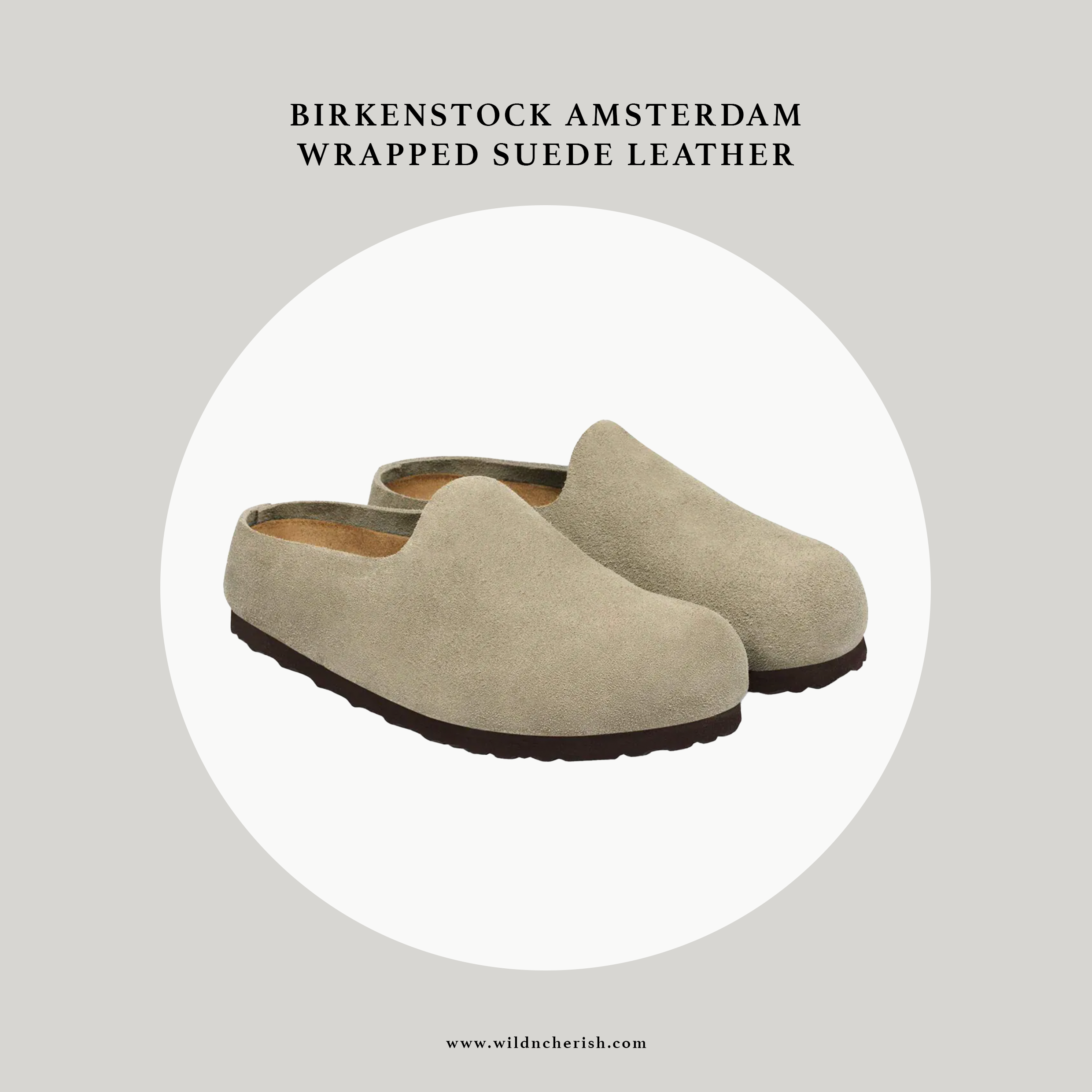預訂 | Birkenstock Amsterdam Wrapped Suede Leather (Regular Fit)
