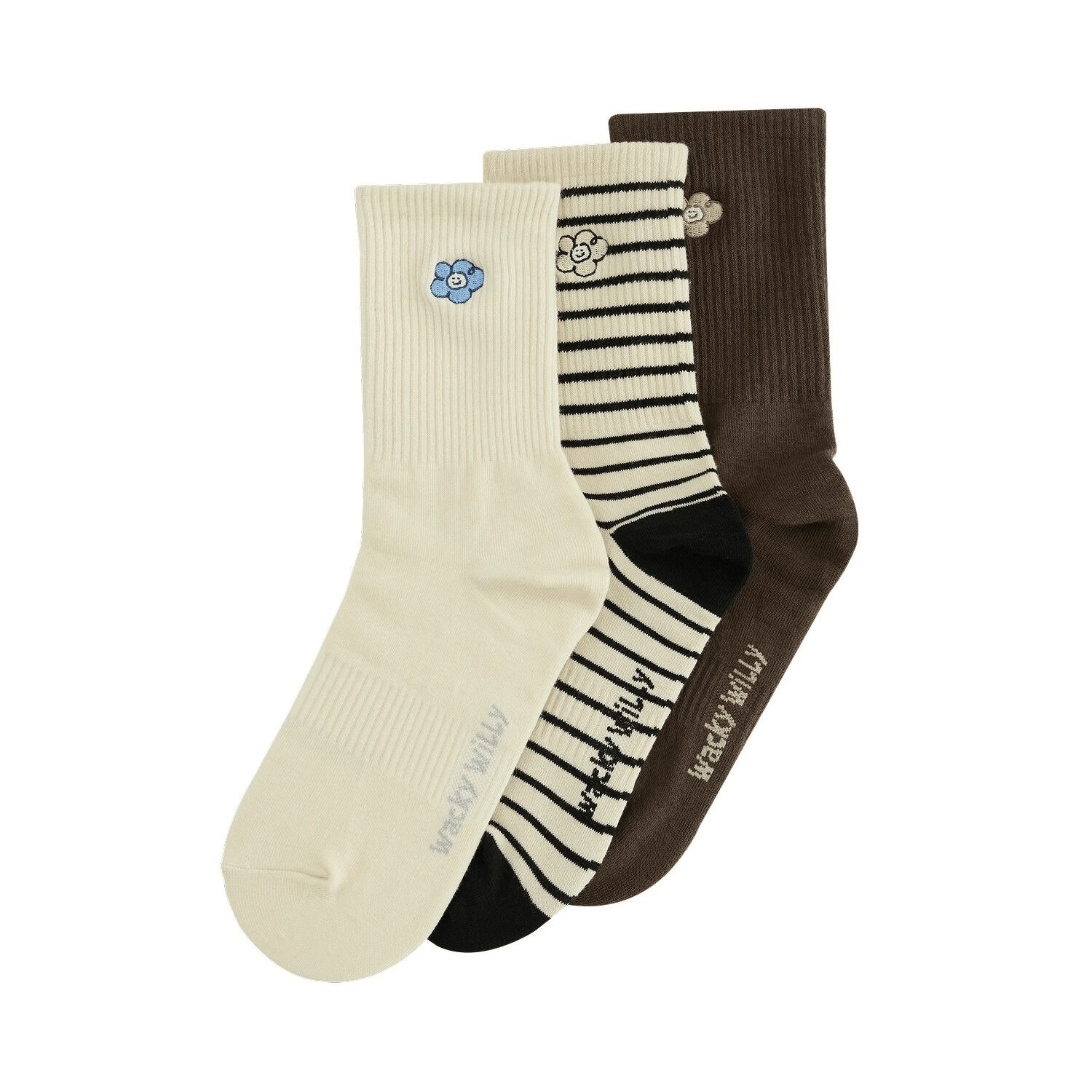 TOP 1熱賣✨入code 3件再減-$100⚡️  Wacky WiLLy｜Lily Color Socks (3PACK) WW366
