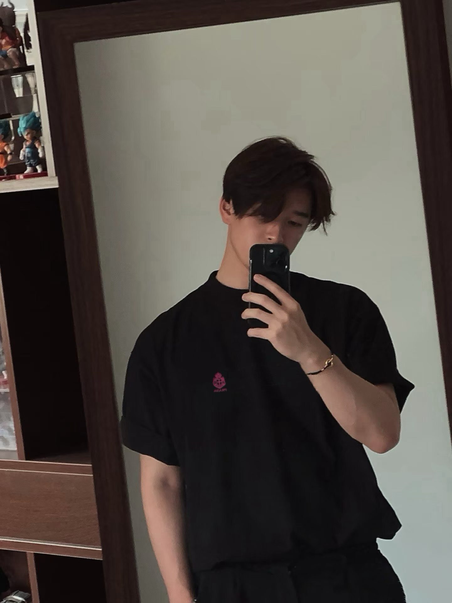 Prada 黑色 刺繡Logo Basic Tee 男女可穿