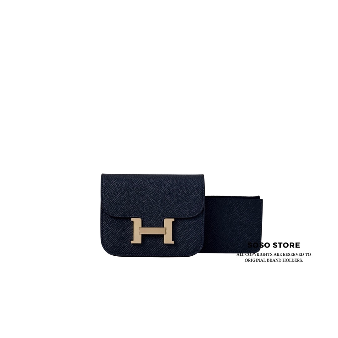 Hermès Constance Slim Wallet - Noir / GHW