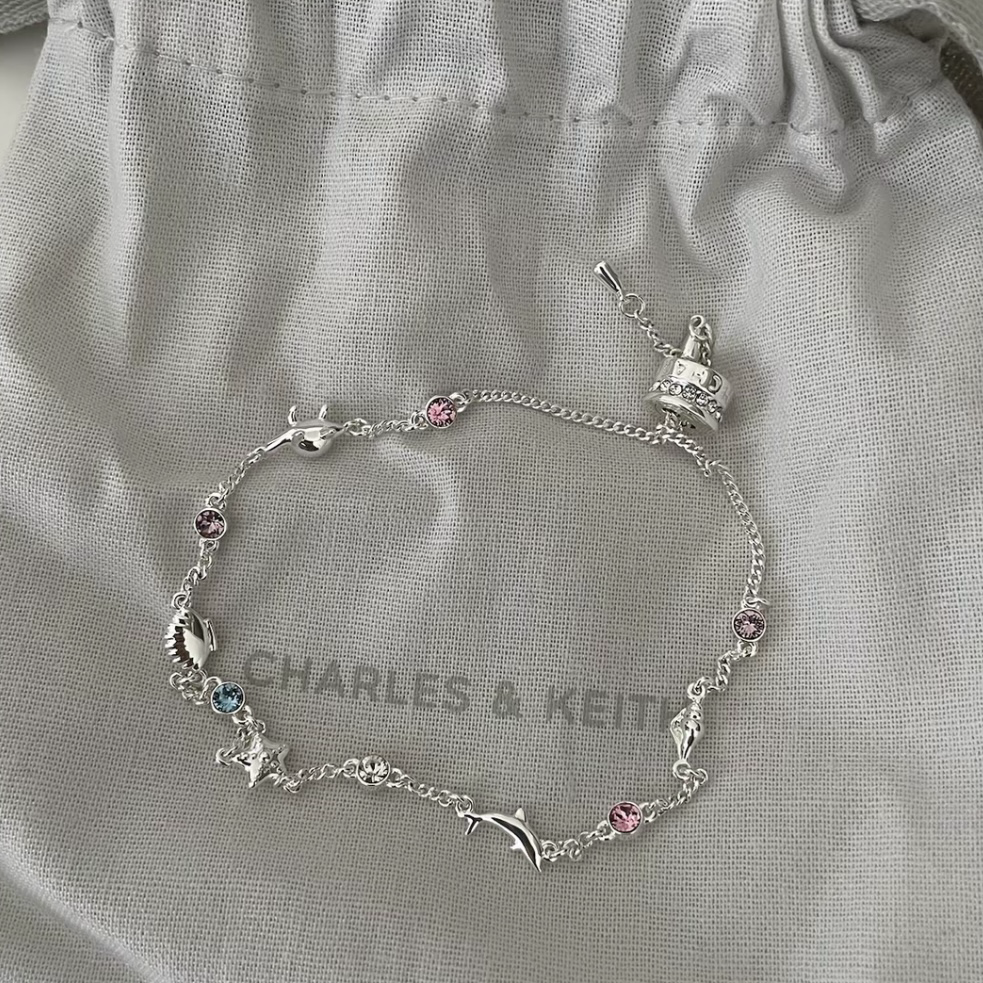 (預購）Charles & Keith 小CK 蔚藍秘境系列 可調節手鍊 飾品