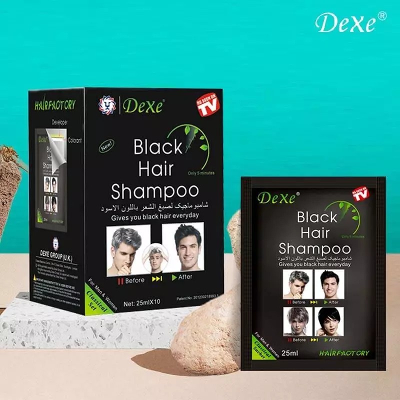 Dexe Black Hair Shampoo 25ml*10pcs/box
