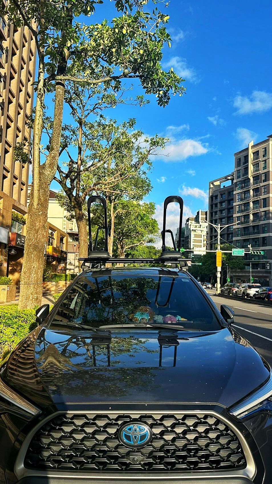 Toyota CC 單車旅行使用 YAKIMA HighRoad 2.0 車頂架配置
