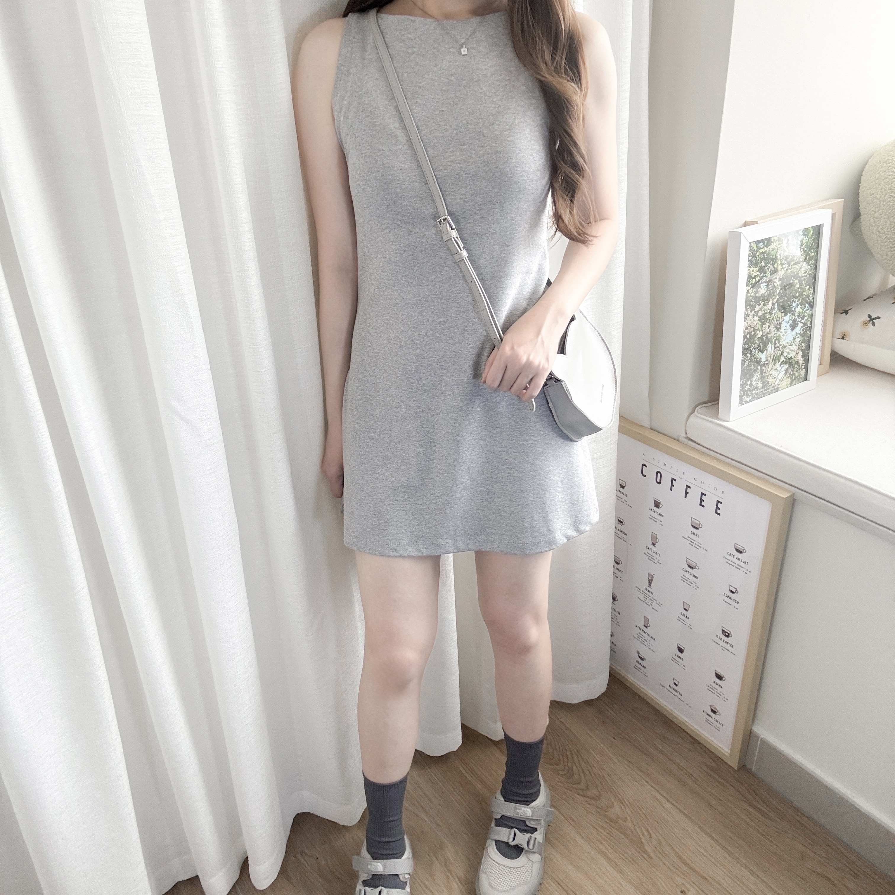 Set-棉質修腰背心裙
