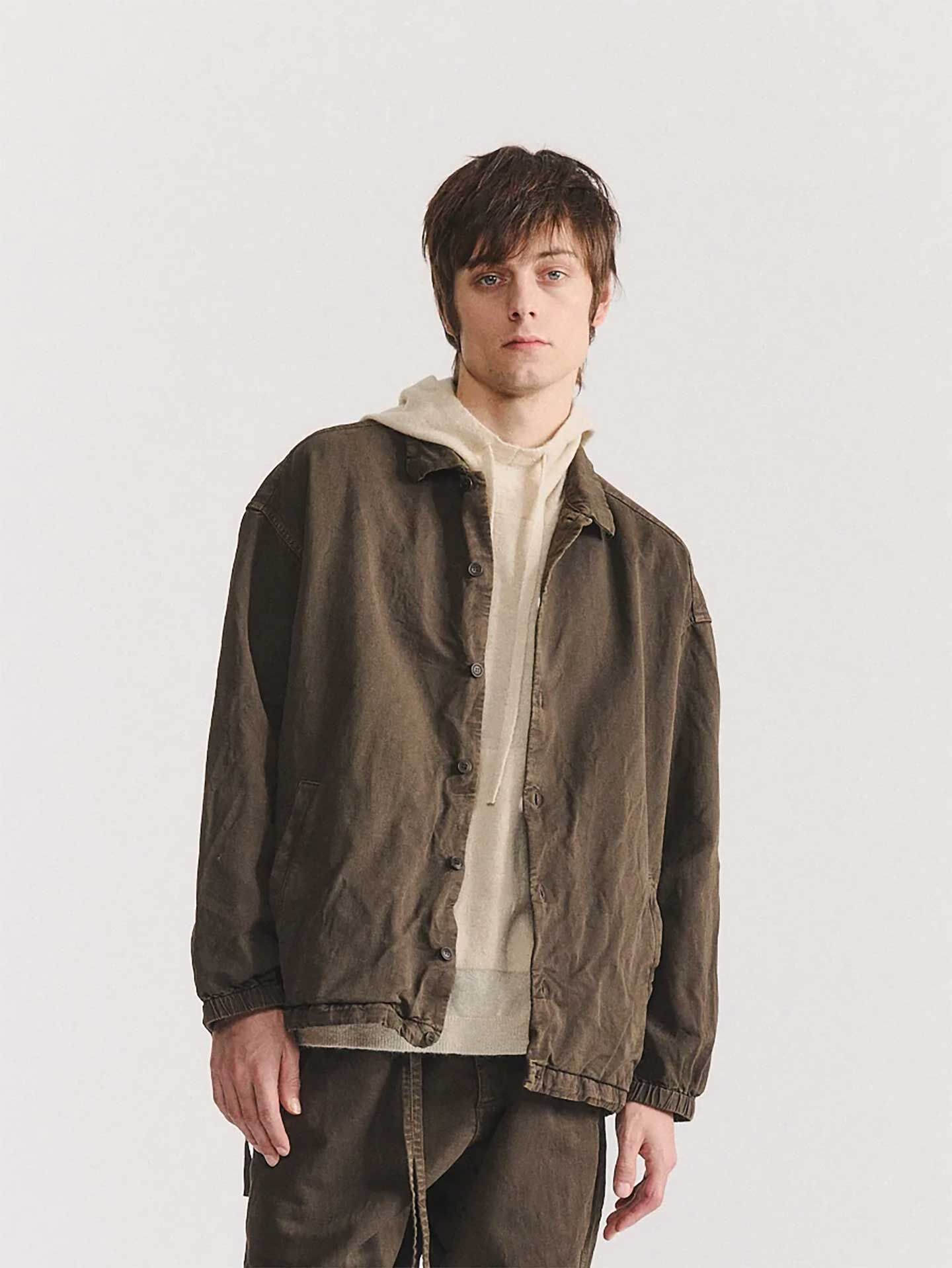 Casey Casey Eudes Shirt Earth Lightweight Cotton-Linen