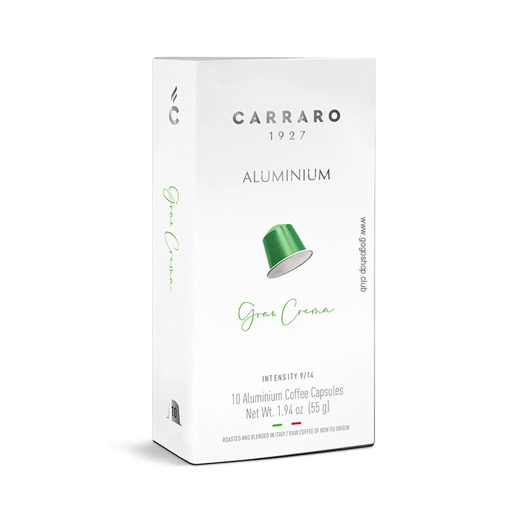 CARRARO Gran Crema Espresso 咖啡膠囊（10粒裝）- 兼容 Nespresso