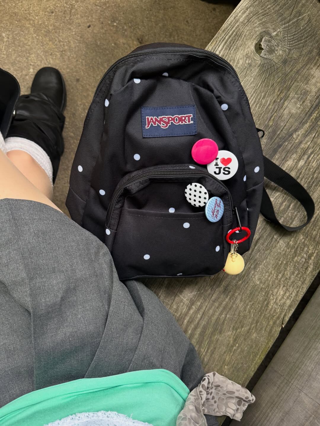 🇰🇷 JanSport HALF PINT POLKA DOT BLACK 波點 黑色 黑白 迷你後背包 雙肩包 10L / 預購