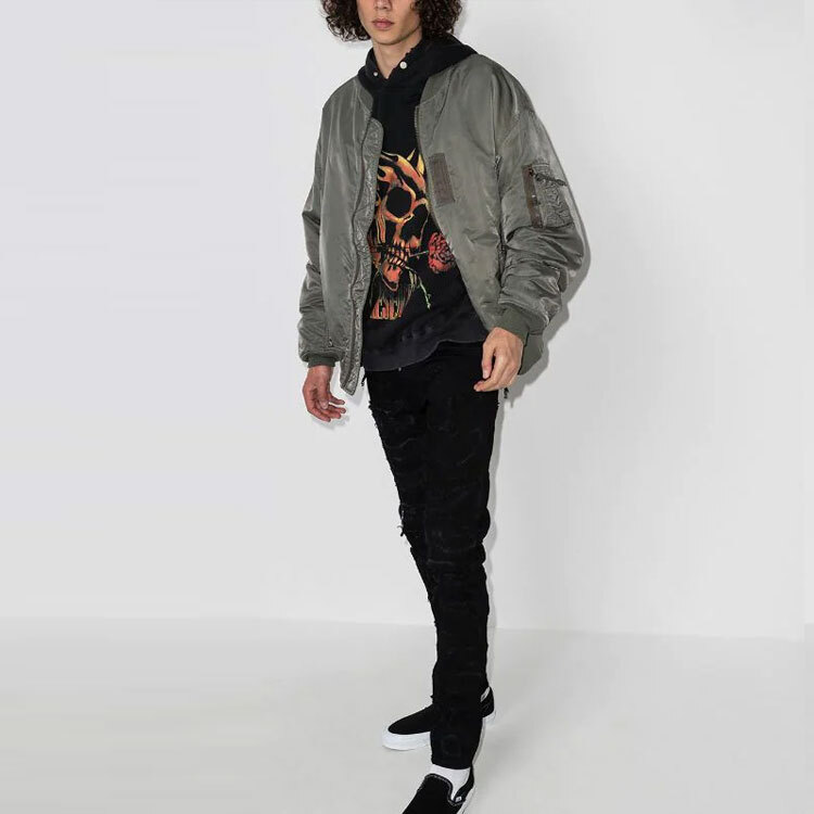 【代購】REPRESENT Jeans Men's Black Moderate Slim Fit Pants M07047-01