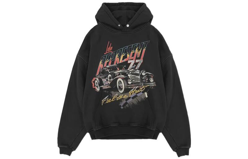 【代購】REPRESENT Sweatshirts Men's Vintage Black Hooded Moderate Regular M04083-03