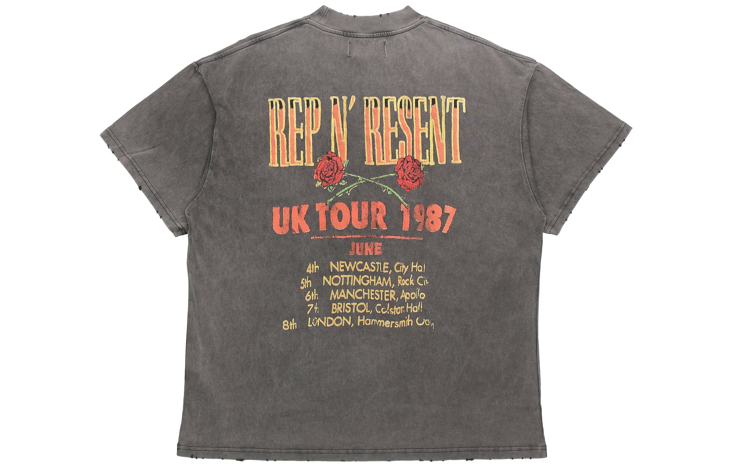 【代購】REPRESENT T Shirts Men's Gray Crew Neck Moderate Heavyweight M05080-20