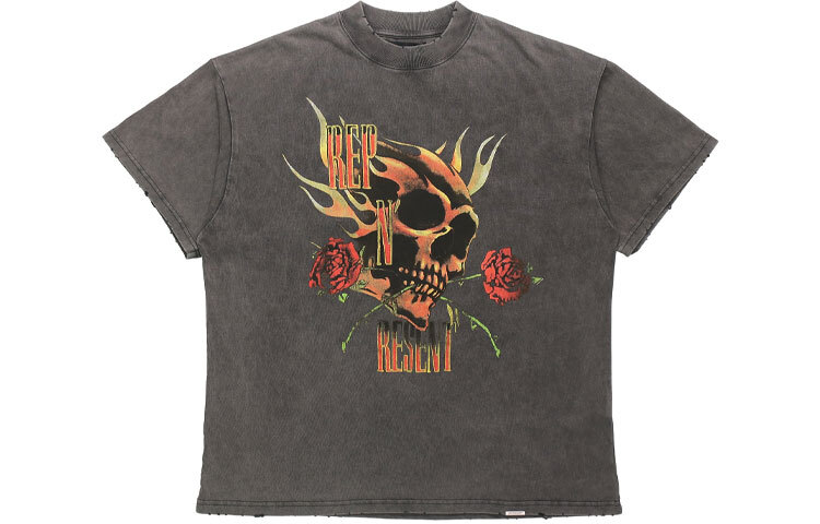 【代購】REPRESENT T Shirts Men's Gray Crew Neck Moderate Heavyweight M05080-20
