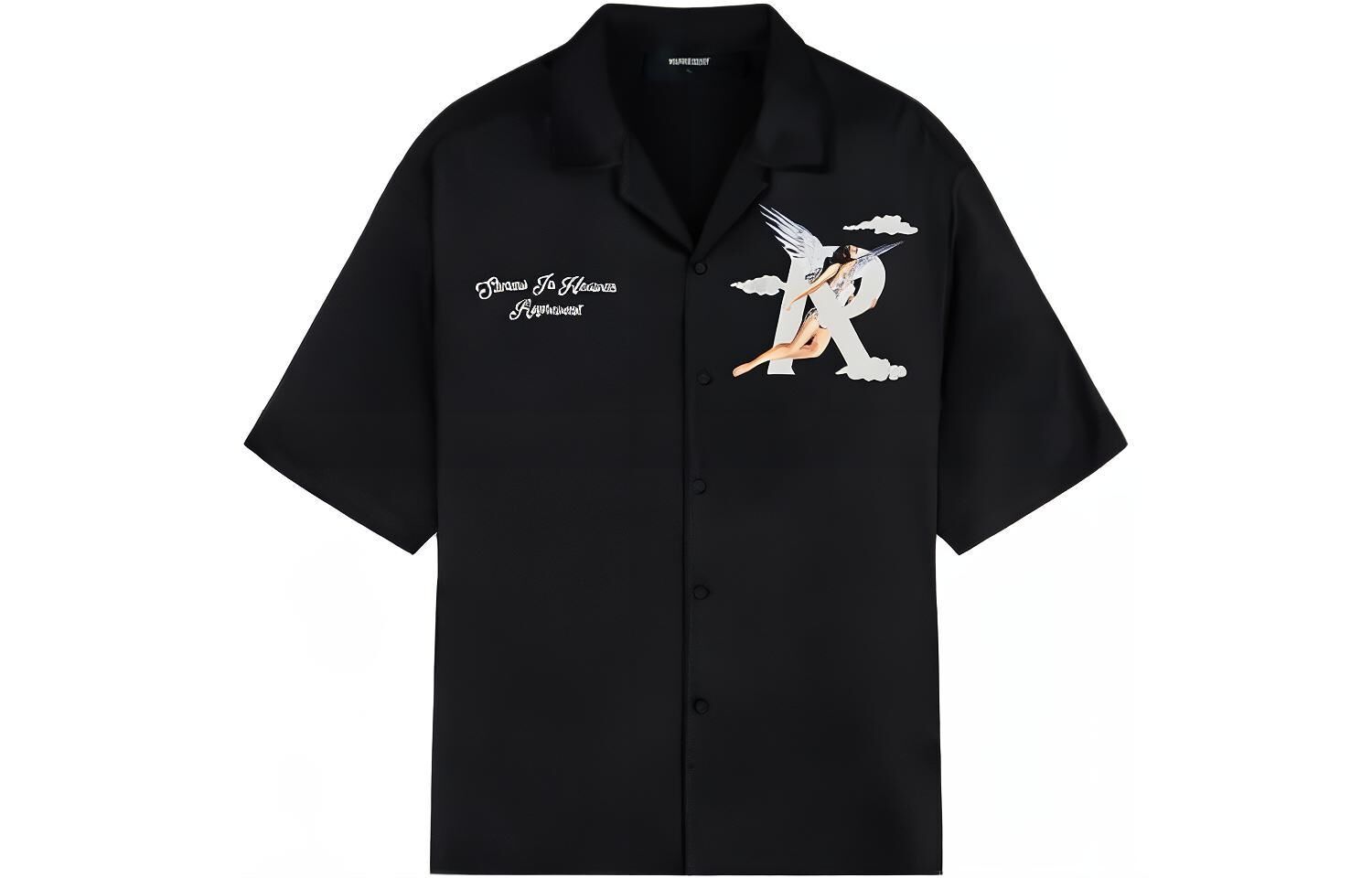 【代購】REPRESENT Shirts Men's Black Cuban Collar Moderate Other M06110-01