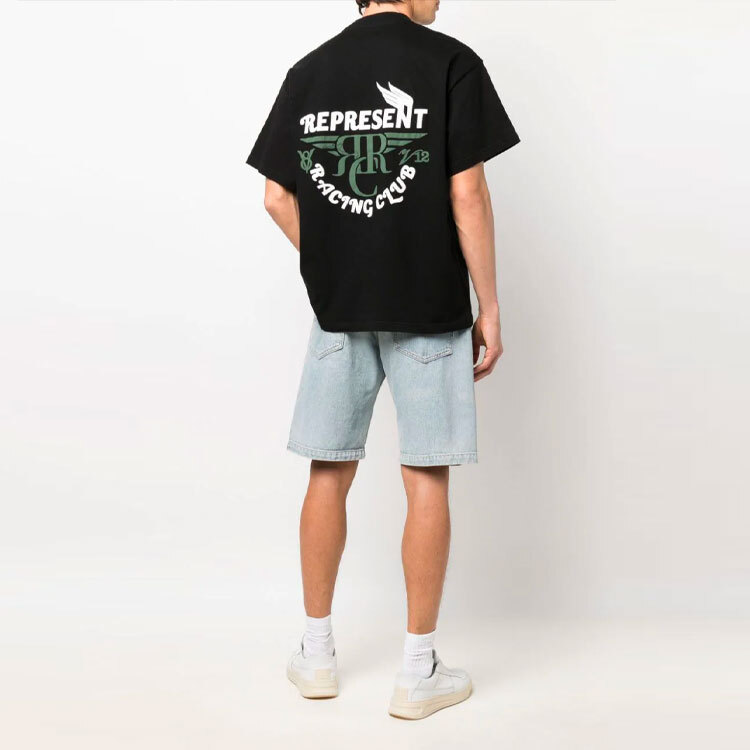 【代購】REPRESENT T Shirts Men's Black Crew Neck Moderate Straight Fit M05180-01