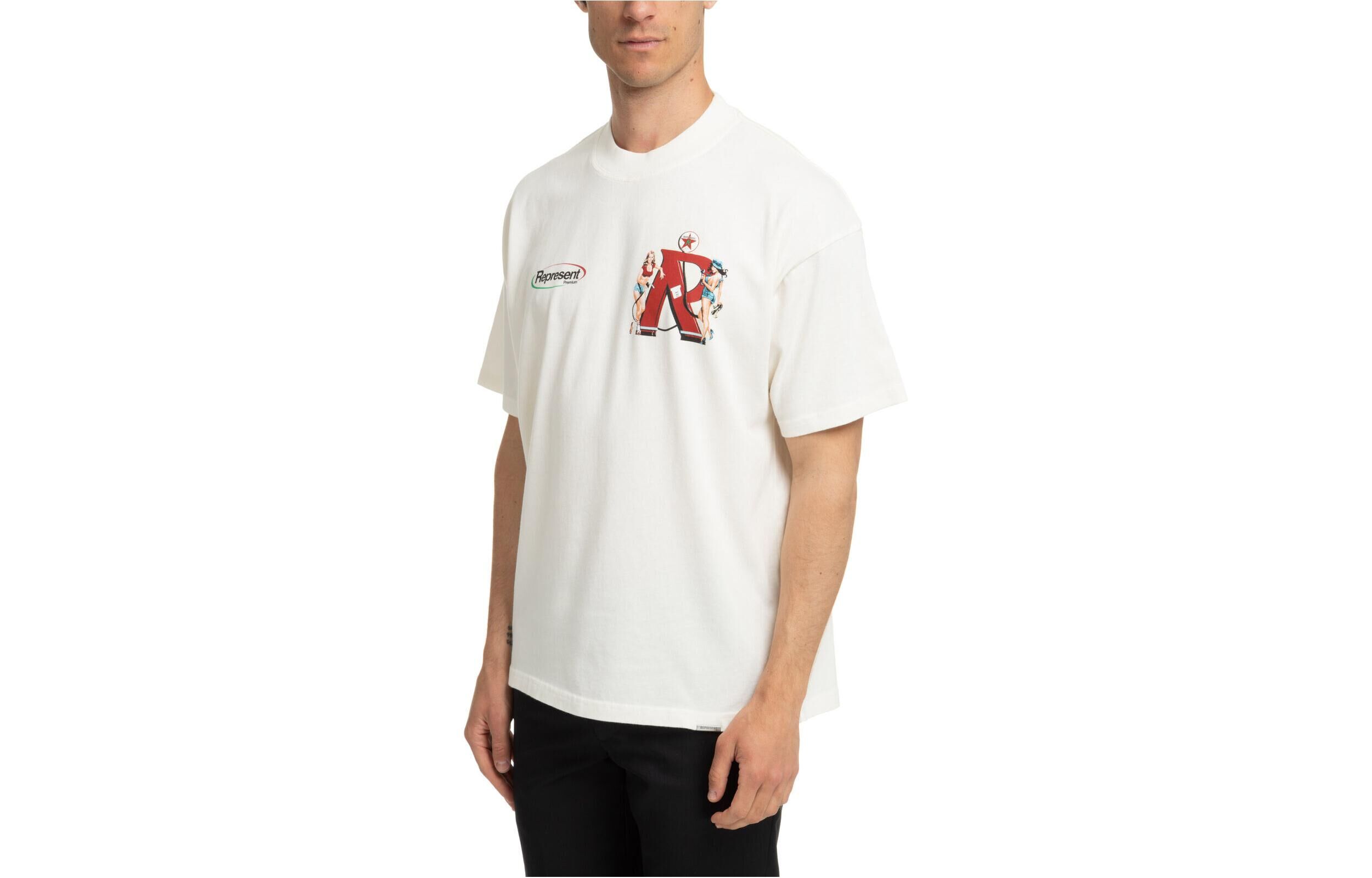 【代購】REPRESENT T Shirts Men's White Crew Neck Moderate Straight Fit M05239-72FLATWHITE