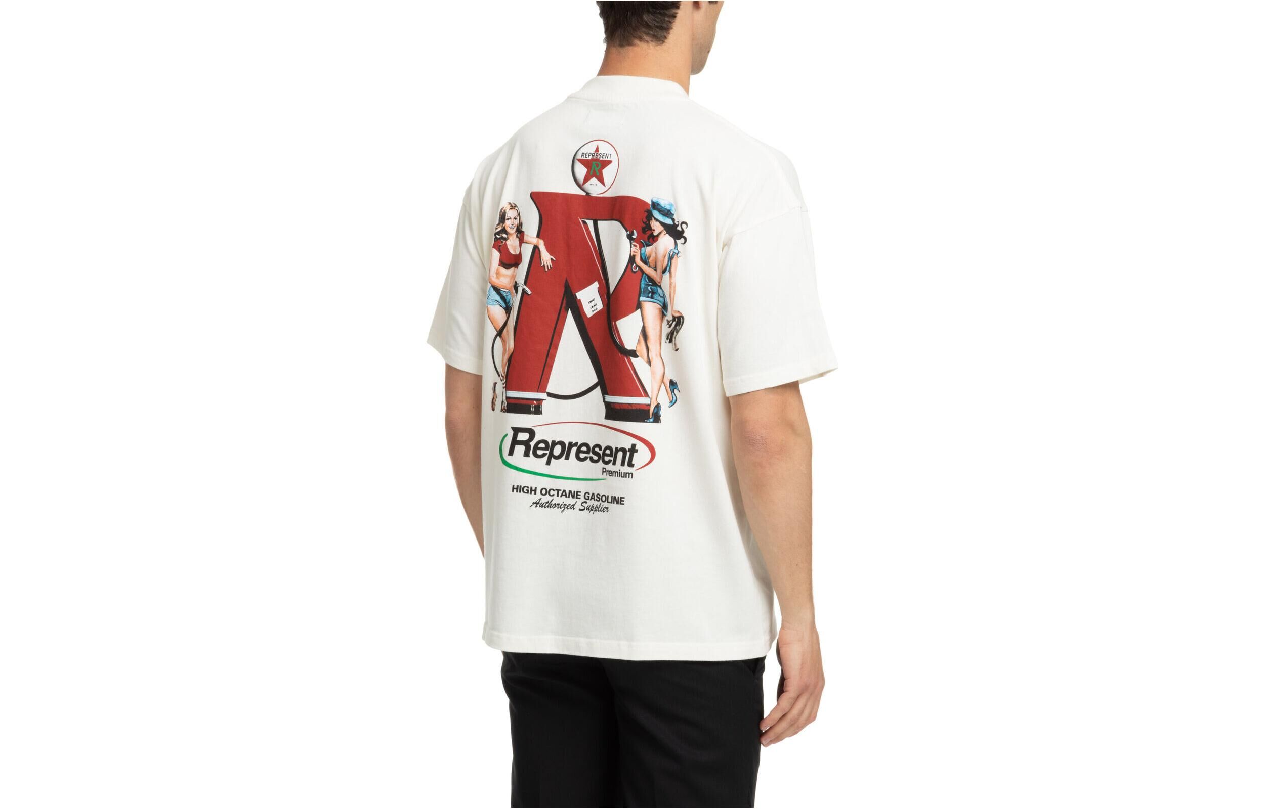 【代購】REPRESENT T Shirts Men's White Crew Neck Moderate Straight Fit M05239-72FLATWHITE